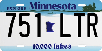 MN license plate 751LTR