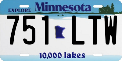 MN license plate 751LTW