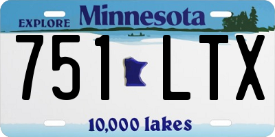 MN license plate 751LTX