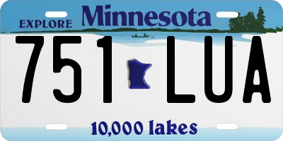MN license plate 751LUA