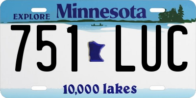 MN license plate 751LUC
