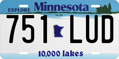 MN license plate 751LUD