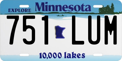 MN license plate 751LUM