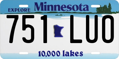 MN license plate 751LUO