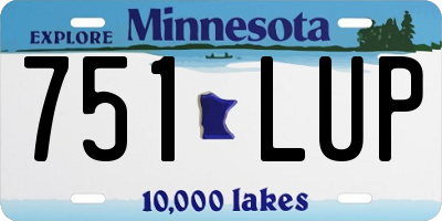 MN license plate 751LUP