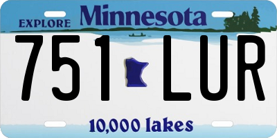 MN license plate 751LUR