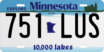MN license plate 751LUS