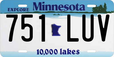 MN license plate 751LUV