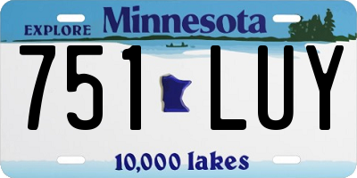 MN license plate 751LUY