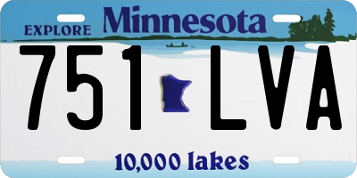 MN license plate 751LVA
