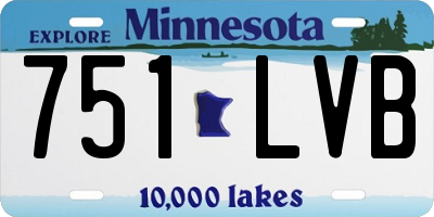 MN license plate 751LVB
