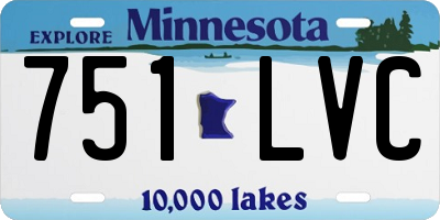 MN license plate 751LVC