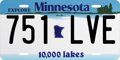 MN license plate 751LVE