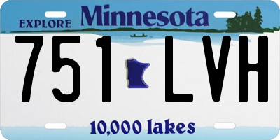 MN license plate 751LVH