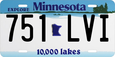 MN license plate 751LVI