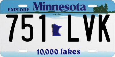 MN license plate 751LVK