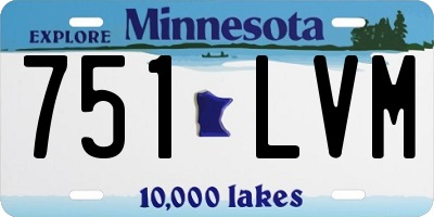 MN license plate 751LVM