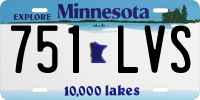 MN license plate 751LVS