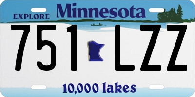 MN license plate 751LZZ
