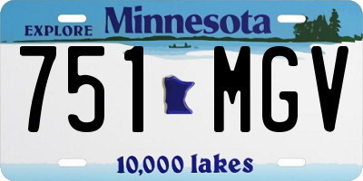 MN license plate 751MGV
