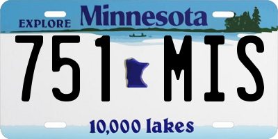 MN license plate 751MIS