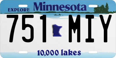 MN license plate 751MIY