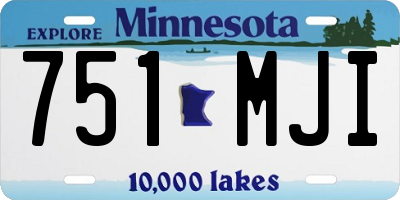 MN license plate 751MJI