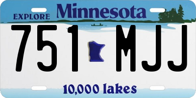 MN license plate 751MJJ