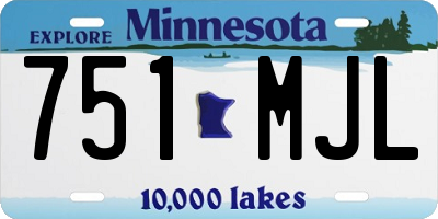 MN license plate 751MJL