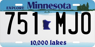 MN license plate 751MJO