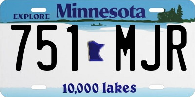MN license plate 751MJR