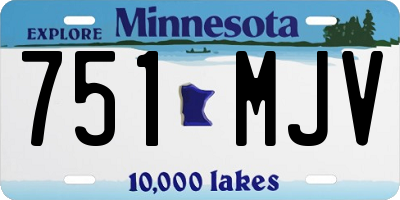 MN license plate 751MJV