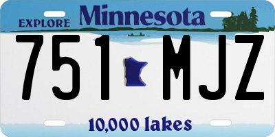 MN license plate 751MJZ