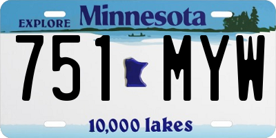 MN license plate 751MYW