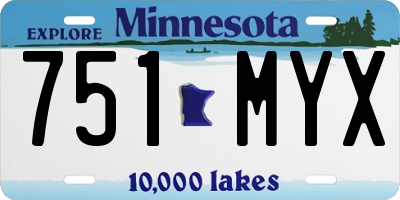 MN license plate 751MYX
