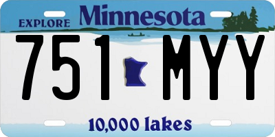 MN license plate 751MYY