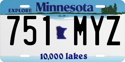 MN license plate 751MYZ
