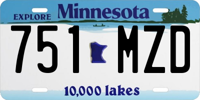 MN license plate 751MZD