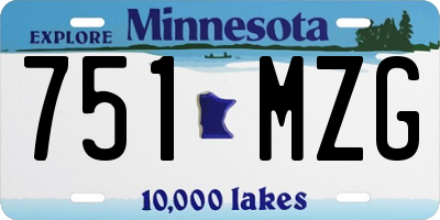 MN license plate 751MZG