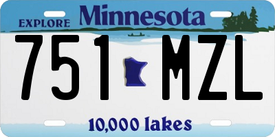 MN license plate 751MZL