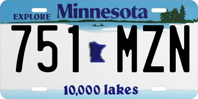 MN license plate 751MZN