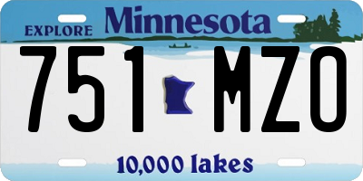 MN license plate 751MZO