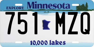 MN license plate 751MZQ