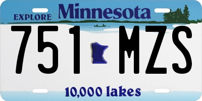 MN license plate 751MZS