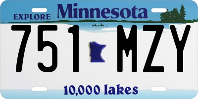 MN license plate 751MZY