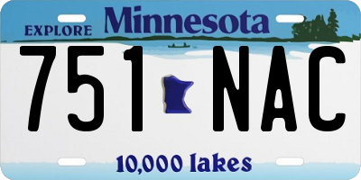 MN license plate 751NAC