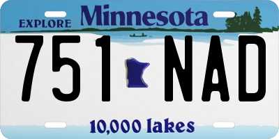 MN license plate 751NAD