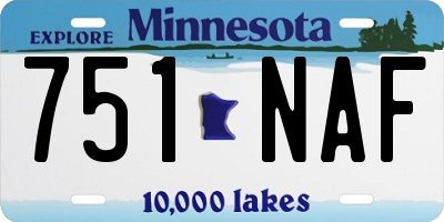 MN license plate 751NAF