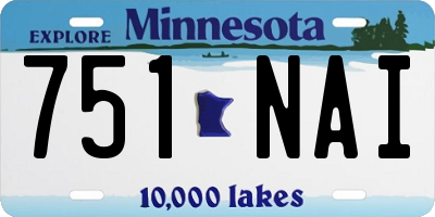 MN license plate 751NAI