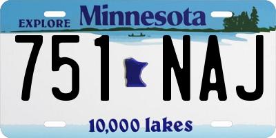 MN license plate 751NAJ